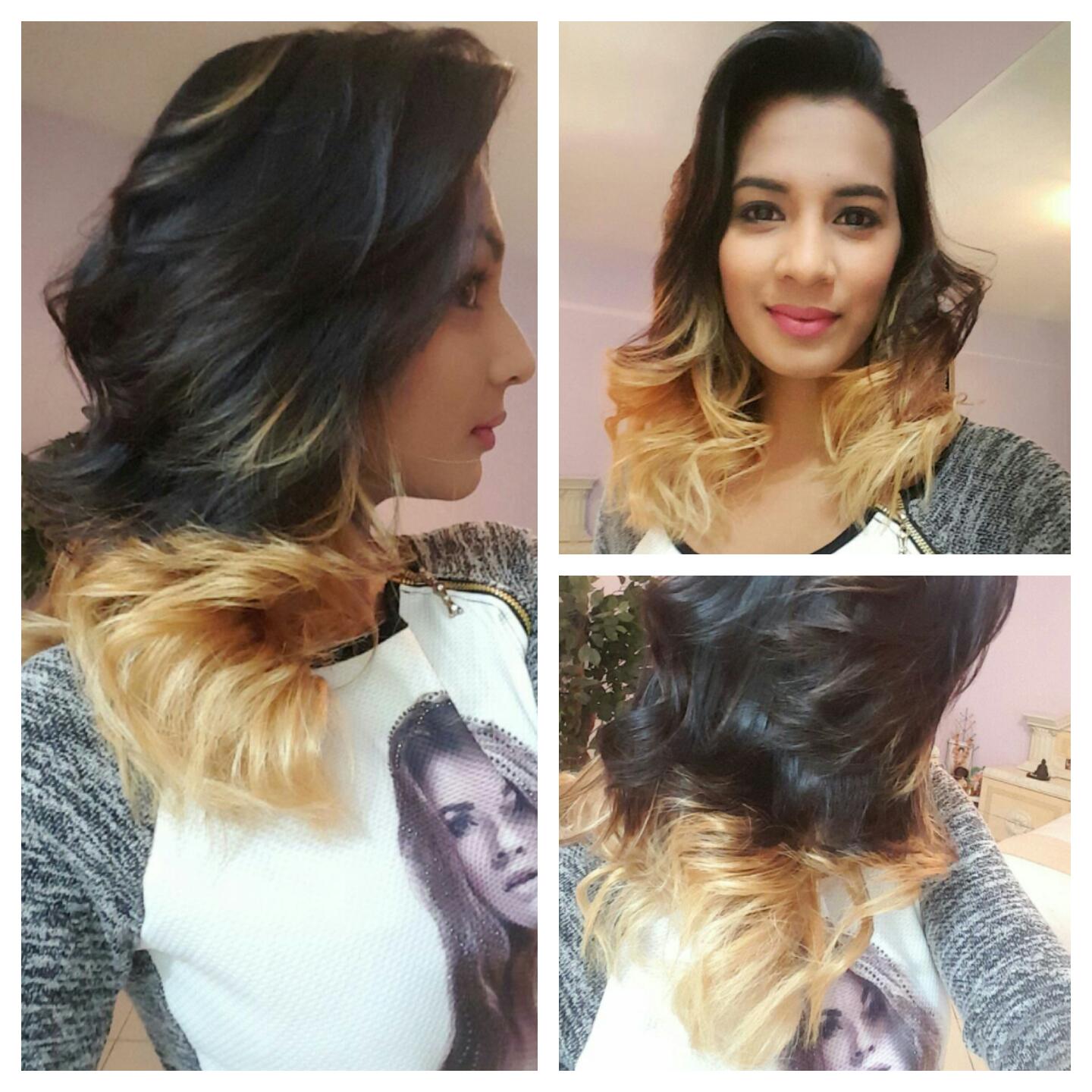 ombre hair colour by professional stylist Nivi Deenanath at salon cleo phoenix branch 0315002353