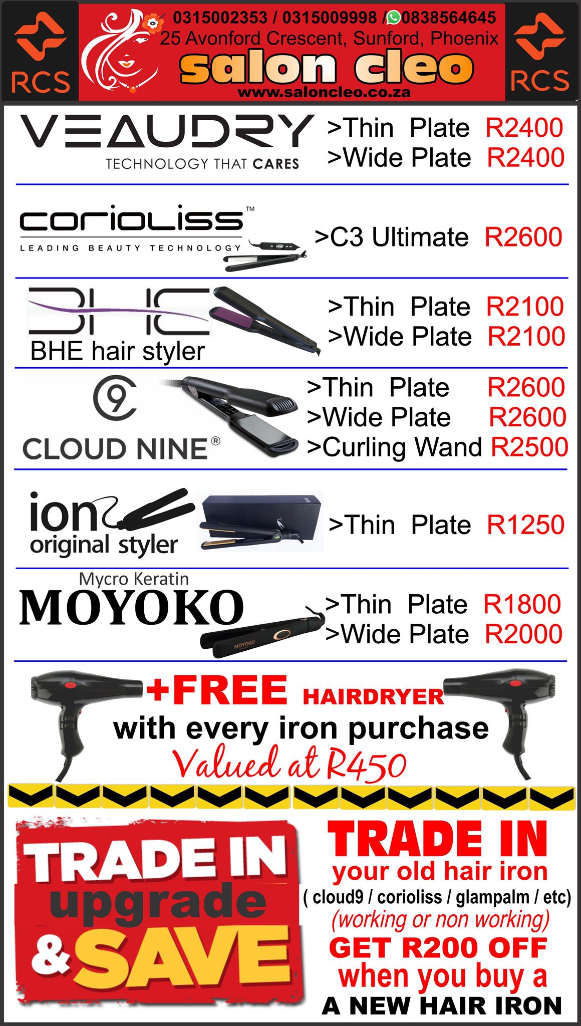 moyoko hair iron styler at SALON CLE 0315002353 Micro Keratin is the fastest growing keratin treatment on the South African market right now. Anyone who has done a Keratin treatment